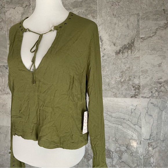 Free People Olive Nu Nu Jump Grommet Top - Picture 5 of 8